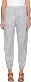 Bottega Veneta Gray Printed Leather Pants In 8531 Light Grey Mel
