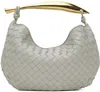Bottega Veneta Sardine Leather Top Handle Bag In 1557 Agate Grey Muse