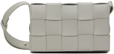Bottega Veneta Gray Small Cassette Bag In 1556 Agate Grey Gold
