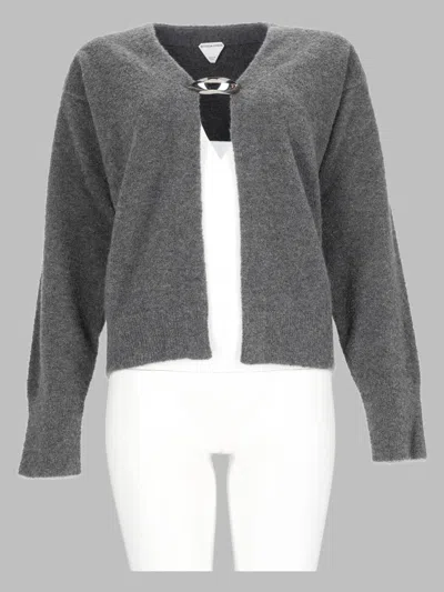 Bottega Veneta Cashmere Cardigan In Gray