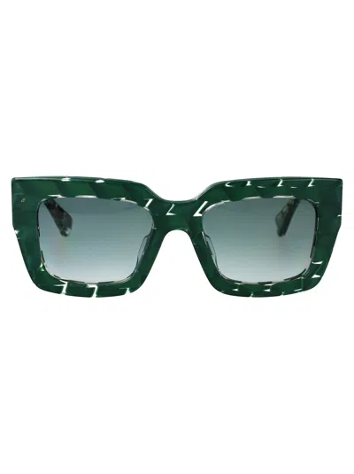 Bottega Veneta Bv1212s Sunglasses In Green-green-green