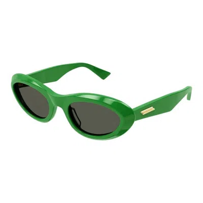 Bottega Veneta Green Acetate Sunglasses For Women