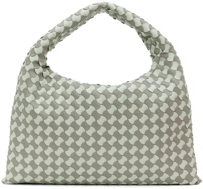 Bottega Veneta Green & Gray Small Hop Bag In 1549 Agate G Gl./a