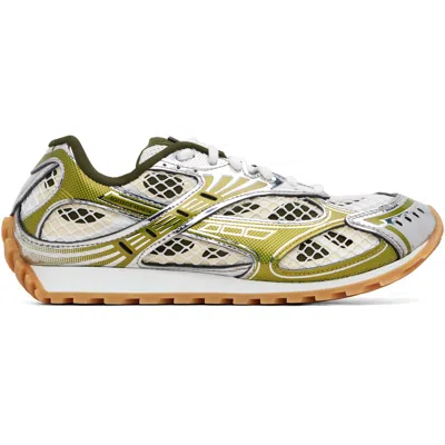 Bottega Veneta Orbit Lace-up Technical Fishnet Sneakers In Multi