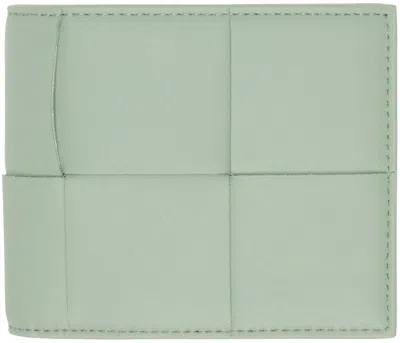 Bottega Veneta Intrecciato Bifold Wallet In 3402 New Sauge-silve