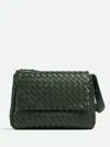 Bottega Veneta Green Cobble Large Messenger Bag In Green