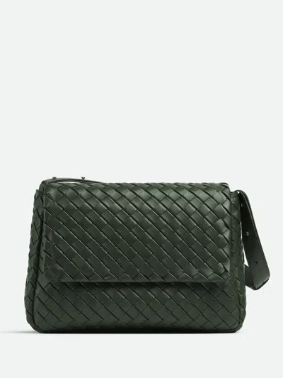 Bottega Veneta Green Cobble Large Messenger Bag