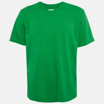 Pre-owned Bottega Veneta Green Cotton Crew Neck T-shirt Xl