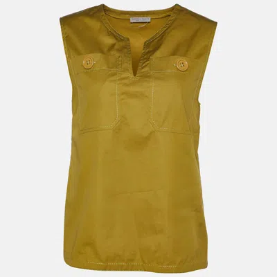 Pre-owned Bottega Veneta Green Cotton Sleeveless Top S