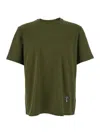 Bottega Veneta Green Crewneck T-shirt With Mushroom Embroidery On The Front In Cotton Man In Green