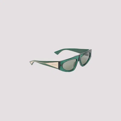 BOTTEGA VENETA GREEN CRYSTAL ACETATE SUNGLASSES