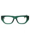 Bottega Veneta Green Crystal Transparent Acetate Glasses