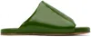 Bottega Veneta Green Cushion Slides In 3653 Jalapeno