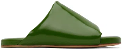 Bottega Veneta Green Cushion Slides In 3653 Jalapeno