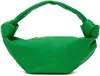 Bottega Veneta Green Double Knot Top Handle Bag In 3722 Parakeet/gold