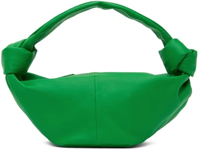Bottega Veneta Green Double Knot Top Handle Bag In 3722 Parakeet/gold