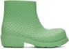 Bottega Veneta Woman Ankle Boots Light Green Size 8 Rubber In Green