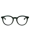Bottega Veneta Green-gold-transparent Metal Glasses
