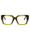 Bottega Veneta Green-green-transparent Recycled Acetate Glasses In Brown