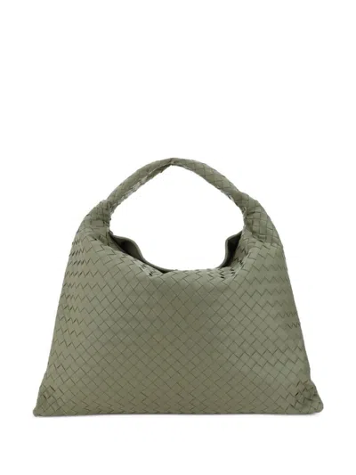 Bottega Veneta Green Hop Leather Shoulder Bag
