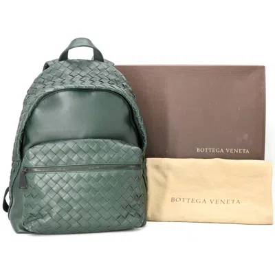 Pre-owned Bottega Veneta Green Intrecciato Backpack ()