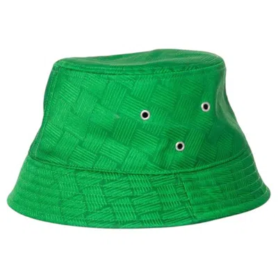 Pre-owned Bottega Veneta , Green Intrecciato Bucket Hat