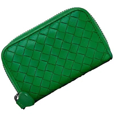 Pre-owned Bottega Veneta Green Intrecciato Coin Purse/coin Case ()