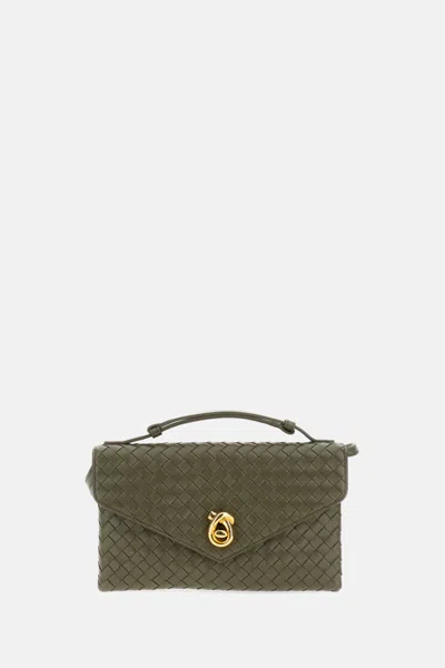 Bottega Veneta Green Intrecciato Crossbody Bag