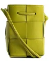 Bottega Veneta Green Intrecciato Leather Cassette Bucket Bag (authentic Pre-  Owned)