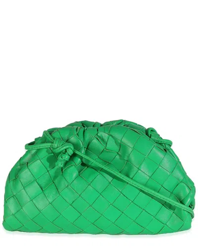 Bottega Veneta Green Intrecciato Leather The Mini Pouch (authentic Pre-loved)