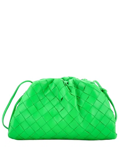 Bottega Veneta Green Intrecciato Leather The Pouch Mini (authentic Pre-loved)