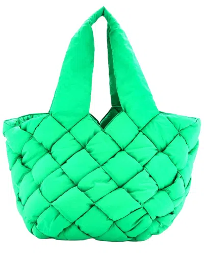 Bottega Veneta Green Intrecciato Nylon Cassette Paper Tote (authentic Pre-  Loved)
