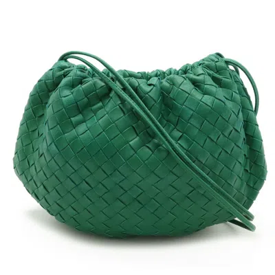 Pre-owned Bottega Veneta Green Intrecciato Pochette Shoulder Bag ()