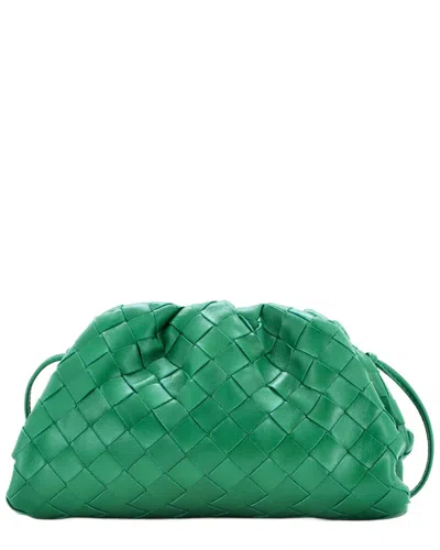 Bottega Veneta Green Intrecciato Sheep Leather The Pouch Mini (authentic Pre-loved)
