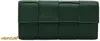 Bottega Veneta Green Intreccio Cassette Chain Bag In 3035 Raintree Gold