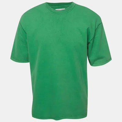 Pre-owned Bottega Veneta Green Jersey Crewneck T-shirt Xl