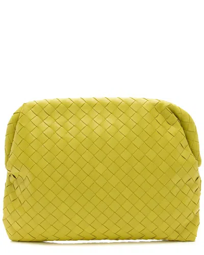 Bottega Veneta Green Leather Clasp Document Case (authentic Pre-loved)