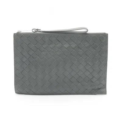 Pre-owned Bottega Veneta Green Leather Clutch Bag ()