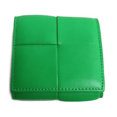Pre-owned Bottega Veneta Green Leather Coin Purse/coin Case ()