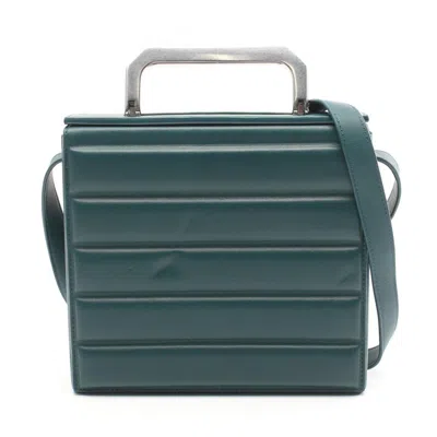 Pre-owned Bottega Veneta Green Leather Messenger Bag Shoulder Bag ()