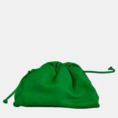 Pre-owned Bottega Veneta Green Leather Mini The Pouch Cross Body Bags