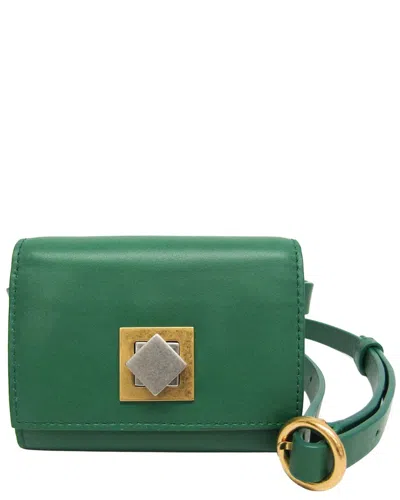 Pre-owned Bottega Veneta Green Leather Shoulder Bag (authentic Pre-loved)