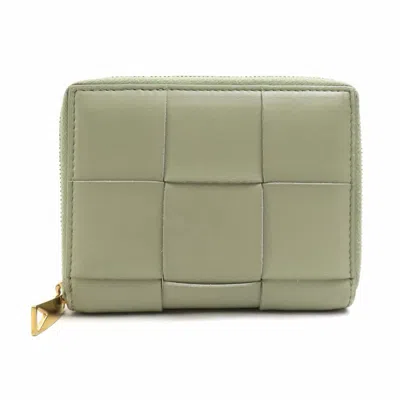Pre-owned Bottega Veneta Green Leather Wallet (bi-fold) ()