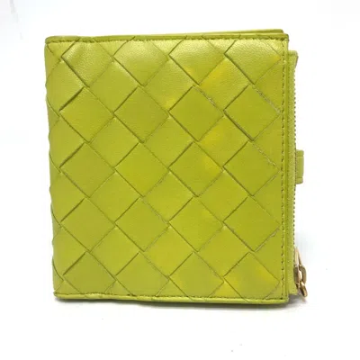 Pre-owned Bottega Veneta Green Leather Wallet (bi-fold) ()