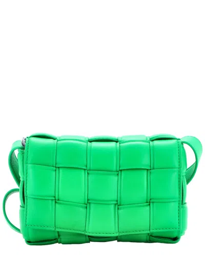 Bottega Veneta Green Maxi Intrecciato Leather Cassette Crossbody Padded Small  (authentic Pre-loved)