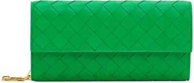 Bottega Veneta Green Mini Chain Bag In 3722 Parakeet Gold