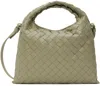 Bottega Veneta Green Mini Hop Bag In 2943 Trave-m Brass-t