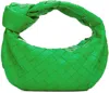 Bottega Veneta Green Mini Jodie Top Handle Bag In 3722 Parakeet/gold