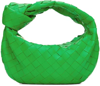Bottega Veneta Green Mini Jodie Top Handle Bag In 3722 Parakeet/gold