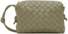 Bottega Veneta Green Mini Loop Camera Bag In 2916 Travertine Gold
